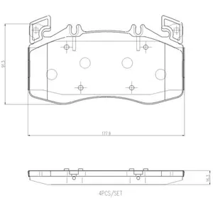 BREMBO Jeu de garnitures de frein, frein à disque P50163 pas cher