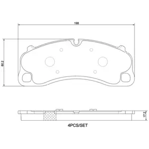 BREMBO Plaquettes de frein X4 pour PORSCHE: 911, Boxster, Cayman (Ref:... pas cher