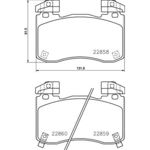 Comparateur de prix : Brembo Kit de plaquettes de frein, frein à disque, Essieu avant, par ex. pour KIA