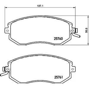 Kit de plaquettes de frein, frein à disque P 78 021 Brembo P78021 pas cher