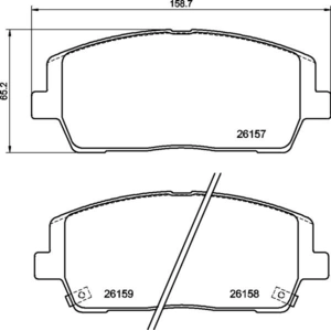 Jeu de plaquettes de frein, frein à disque P 30 116 Brembo P30116 pas cher