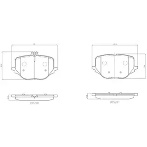 BREMBO Plaquettes de frein X4 pour MERCEDES-BENZ: Classe GLC, Classe S, Classe GLC Coupé (Ref: P 50 170) pas cher
