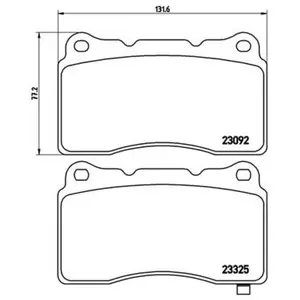 Jeu de plaquettes de frein BREMBO P 54 039X pas cher