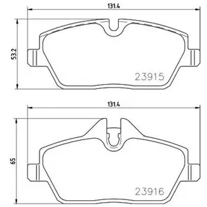 BREMBO Plaquettes de frein X4 pour BMW: i3 (Ref: P 06 091E)