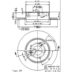 Jeu de 2 disques de frein Max BREMBO 08.7211.76 - Réf. 1393514 pas cher