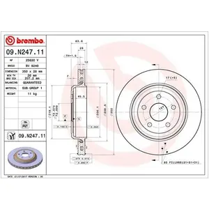 Comparateur de prix : BREMBO Disques de frein pour JEEP: Grand Cherokee (Ref: 09.N247.11)