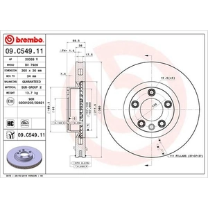 Disque de frein COATED DISC LINE 09.C549.11 Brembo 09.C549.11 pas cher