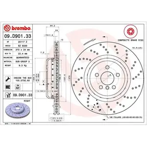 Disque de frein TWO-PIECE DISCS LINE 09.D901.33 Brembo 09.D901.33 pas cher