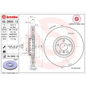 Comparateur de prix : BREMBO Disques de frein pour BMW: X6, X5 (Ref: 09.D900.13)