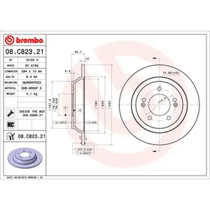 Brembo Disque de frein, plein, Essieu arrière, par ex. pour Hyundai, KIA pas cher