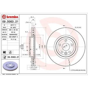Disque de frein COATED DISC LINE 09.D063.21 Brembo 09.D063.21 pas cher