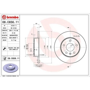 Brembo Jeu de 2 disques de frein, plein, Essieu arrière, par ex. pour Opel pas cher