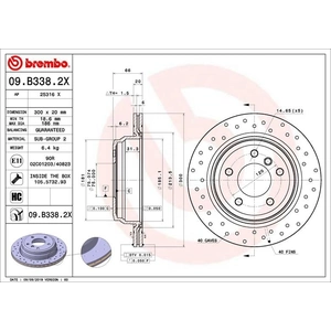 BREMBO XTRA LINE, poinçonné/ventil, Essieu arrière, par ex. pour BMW pas cher