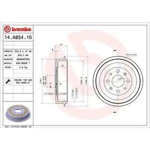 Comparateur de prix : Brembo Jeu de 2 tambours de frein, Essieu arrière, par ex. pour Fiat, Opel