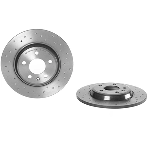 Brembo Jeu de 2 disques de frein, poinçonn, Essieu arrière, par ex. pour Audi pas cher
