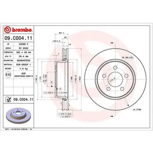 Disque de frein COATED DISC LINE 09.C004.11 Brembo 09.C004.11 pas cher