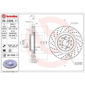 Disque de frein COATED DISC LINE 09.C338.11 Brembo 09.C338.11 pas cher