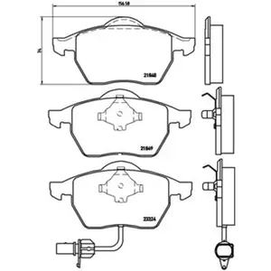 Kit de plaquettes de frein, frein à disque P 85 060 Brembo P85060 pas cher