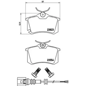 Kit de plaquettes de frein, frein à disque P 85 066 Brembo P85066 pas cher