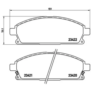 Kit de plaquettes de frein, frein à disque P 56 040 Brembo P56040 pas cher
