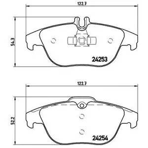 Jeu de 4 plaquettes de frein Xtra BREMBO P 50 068X - Réf. 1395735 pas cher