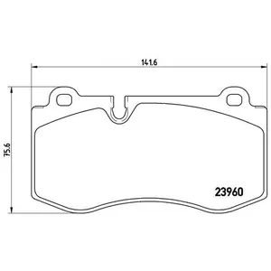 Jeu de 4 plaquettes de frein BREMBO P 50 074X - Réf. 131P50074X pas cher