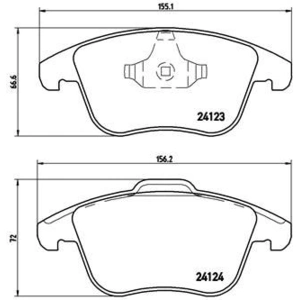 Jeu de 4 plaquettes de frein BREMBO P 44 020X - Réf. 131P44020X pas cher