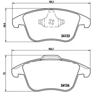 Kit de plaquettes de frein, frein à disque P 24 076 Brembo P24076 pas cher