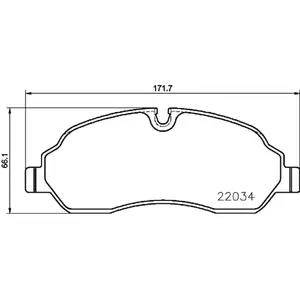 Jeu de 4 plaquettes de frein BREMBO P 24 171 - Réf. 1395370 pas cher