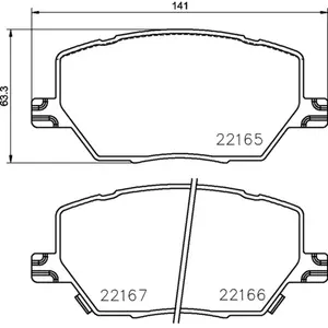 Brembo Jeu de 4 plaquettes de frein, Essieu avant, par ex. pour Jeep, Fiat pas cher