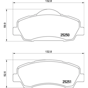 Kit de plaquettes de frein, frein à disque P 61 138 Brembo P61138 pas cher