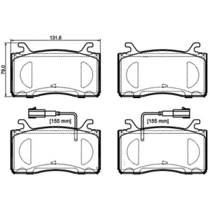 Kit de plaquettes de frein, frein à disque P 23 185 Brembo P23185 pas cher