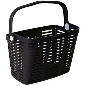 Panier de vélo en plastique noir avec fixation Plaza - Bellelli