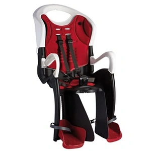 b bellelli Siège Arrière Enfant Tiger pour Porte-Bagages Blanc/Rouge Ergonomique