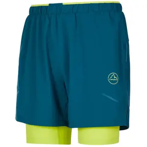 La Sportiva Trail Bite Short - Short trail homme Storm Blue / Lime Punch L pas cher
