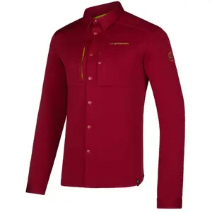 La Sportiva Spacer Shirt - Chemise homme Sangria / Lime Punch M pas cher