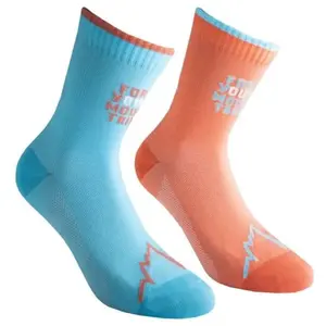 Chaussettes La Sportiva For Your Mountain orange feu bleu clair - L