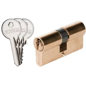 Cylindre 2 entrées varié laitonné - 80 x 30 mm - 5G - Exem pas cher
