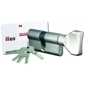 Cylindre à bouton is r6 b30x30mm nickelé - iseo - 885930309..5