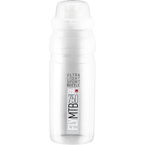 Bouteille VTT Elite Fly Transparente Logo Gris 750 ML