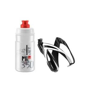 Kit porte-bidon Elite CEO et bidon Elite Jet 350 ml blanc rouge noir pas cher