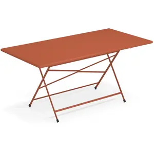 Emu - Table rectangulaire Arc en Ciel - Rouge - Acier verni pas cher