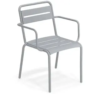 Emu - Fauteuil empilable Star - Gris - Aluminium pas cher