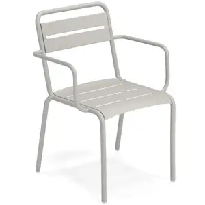 Emu - Fauteuil empilable Star - Gris - Aluminium pas cher