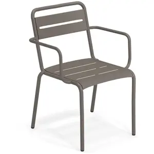 Emu - Fauteuil empilable Star - Rouge - Aluminium pas cher