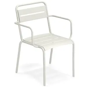 Emu - Fauteuil empilable Star - Blanc - Aluminium pas cher