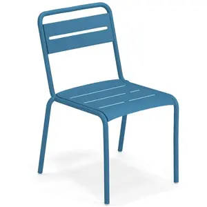 Emu - Chaise empilable Star - Bleu - Aluminium pas cher