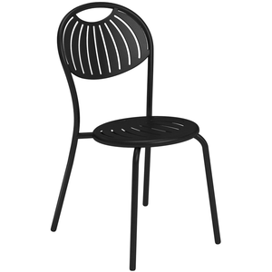 Emu - Chaise empilable Coupole - Noir - Acier verni - Designer Emu Stu... pas cher
