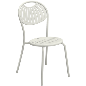 Emu - Chaise empilable Coupole - Blanc - Acier verni - Designer Emu St... pas cher
