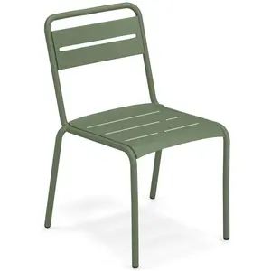Emu - Chaise empilable Star - Vert - Aluminium pas cher